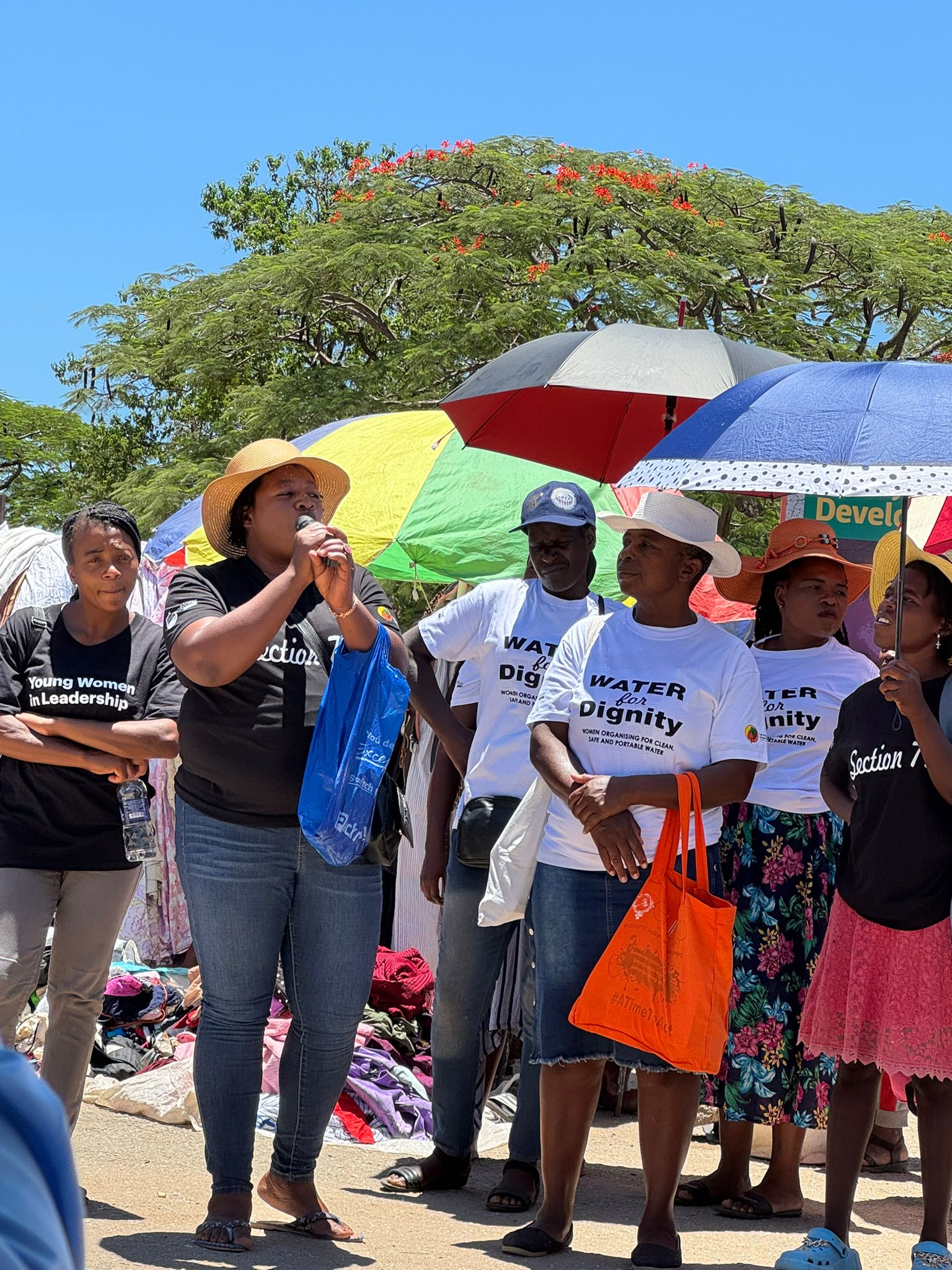 Women4Water community gathering during World Water Day protest in Zimbabwe